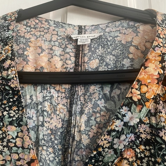 American Eagle Floral Maxi Dress - Orange and Black - Picture 4 of 7